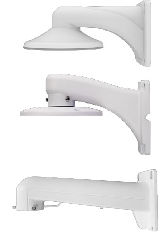Wall Mounts for Dome, PTZ, and Fisheye Cameras of Different Sizes